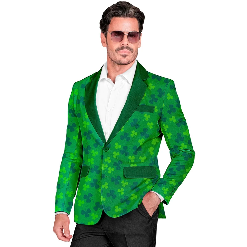 W WIDMANN MILANO Party Fashion - St. Patrick's Day Jacket for Men, Carnival, Themed Parties, Size XXL, Green