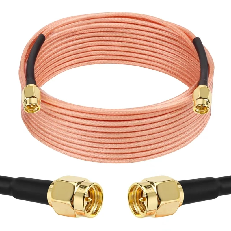 XRDS-RF SMA Male to SMA Male Cable 20FT, RG316 SMA Extension for LNA Low Noise RTL SDR Dongle ADS-B Receiver VNA Vector Network Analyzer Antenna SWR Meter Spectrum Analyzer