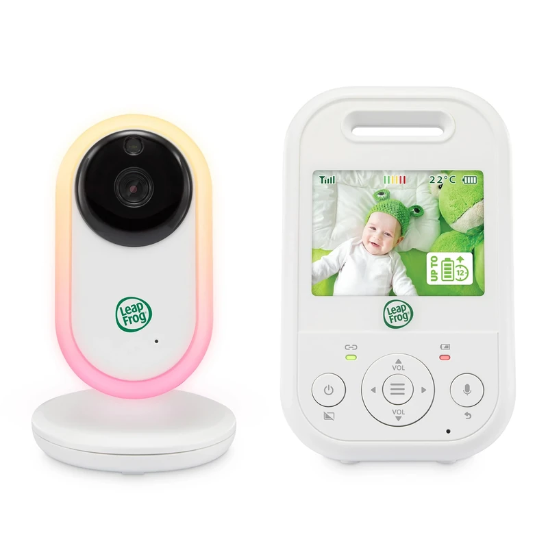 LeapFrog LF2413 Video Baby Monitor with Camera.300m Long Range, Baby Monitor with 2.8" IPS Colour Screen,Soothing Sounds,2x Zoom,Temperature Sensor,Noise Activation Mode, Intercom,Long Battery Life