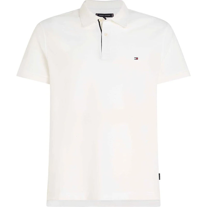 Tommy Hilfiger Men's Regular Fit Short Sleeve Polo Shirt, White (White), XS