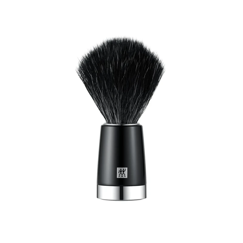ZWILLING Black Synthetic Hair Shaving Brush - Vegan - Easy Care - Soft Bristles - Quick Dry - Lather Shaving Foam