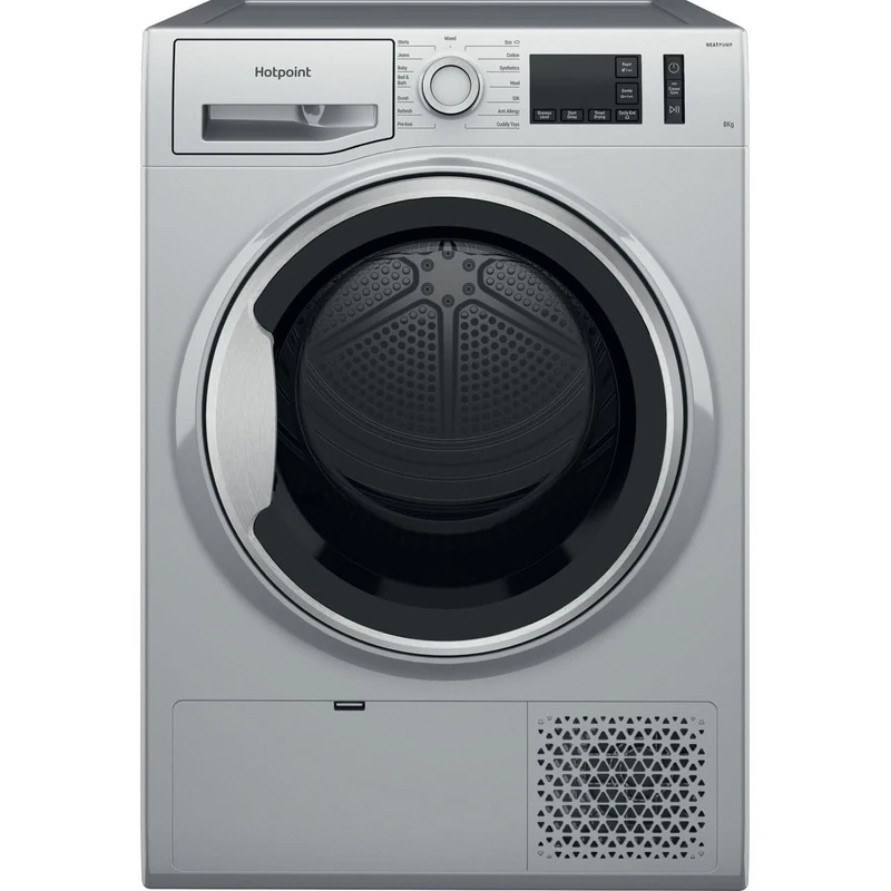 Hotpoint Crease Care 8kg Freetstanding Heat Pump Tumble Dryer - Silver