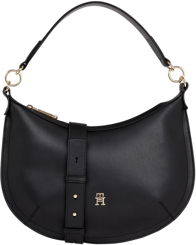 Tommy Hilfiger Women TH CHIC SHOULDER BAG, Black, One Size