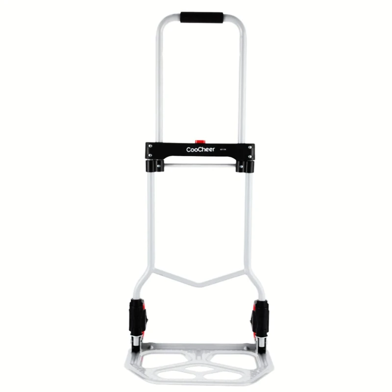 Sack Truck, Aluminium Sack Truck, Folding Pannier Rack, Transport Cart Foldable, Ideal for Industrial and Household, Maximum Load Capacity 120 kg