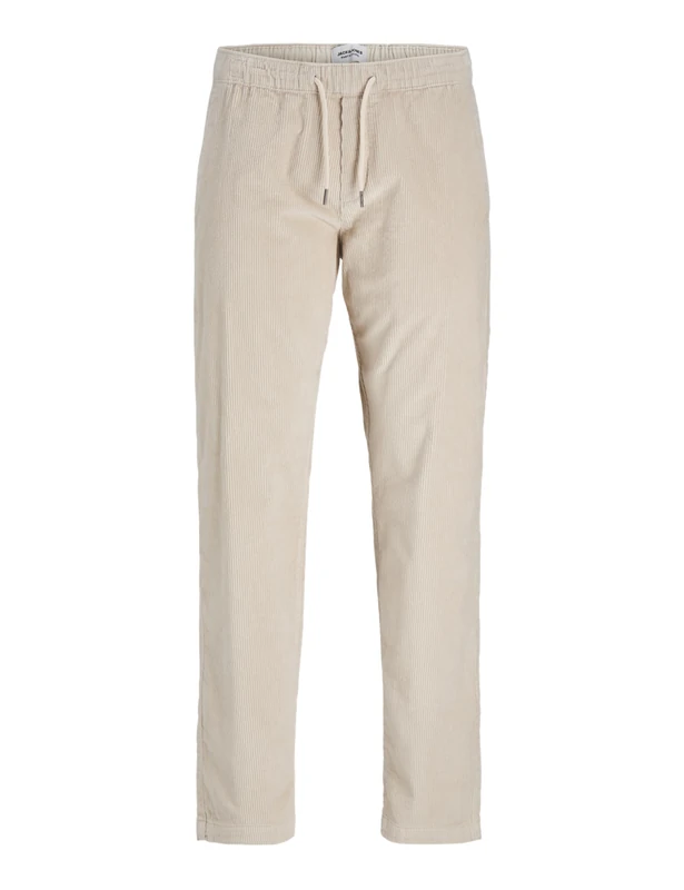 JACK & JONES JPSTKANE Men's Corduroy Jogger - Mid Waist - Relaxed Fit, Moonbeam, L - Image 1