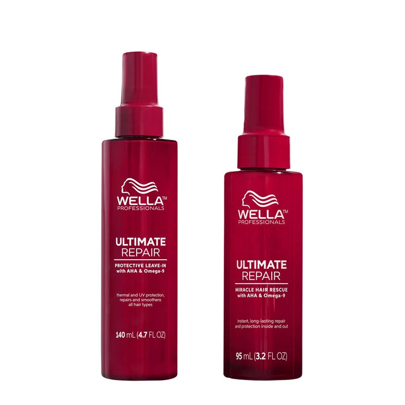 Wella Professionals Ultimate Repair Set - Strength & Moisture for All Hair Types, Professional Repair Miracle Hair Rescue Spray 95ml & Protective Leave-In Lotion 140ml