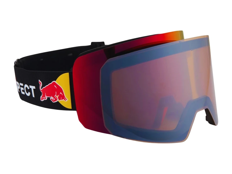 Red Bull Spect Eyewear Snow Goggle LINE-01, black/brown with red mirror