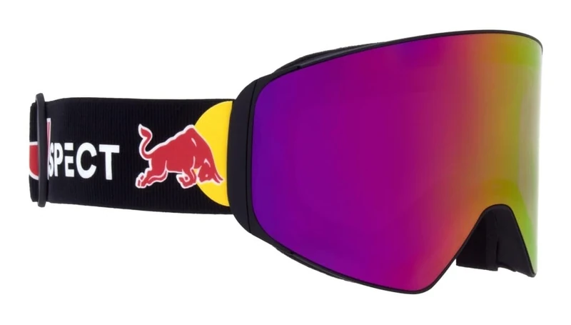 Red Bull Spect Eyewear Snow Goggle JAM-01 black/burgundy snow, red with red mirror, S.2, HIGH CONTRAST
