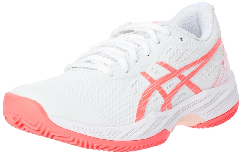 ASICS Women's Gel-Game 9 Clay/OC Sneaker, White/Sun Coral, 9 UK