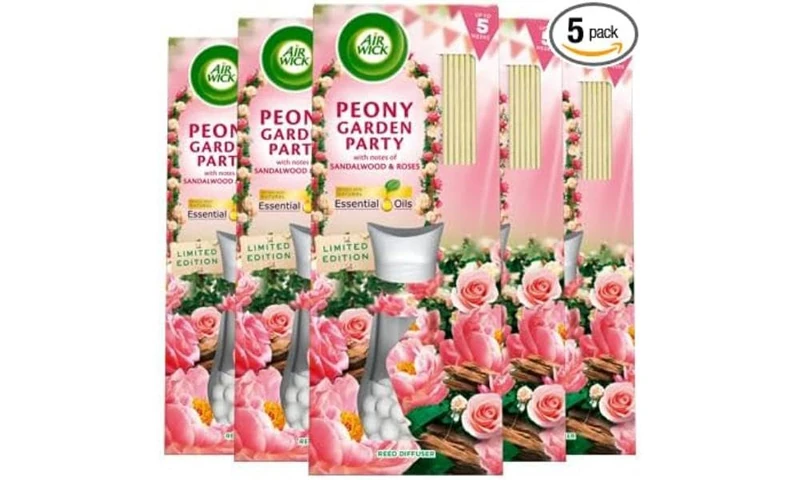 Air Wick Reed Diffuser Peony Garden Party - Pack of 5 x 33ml