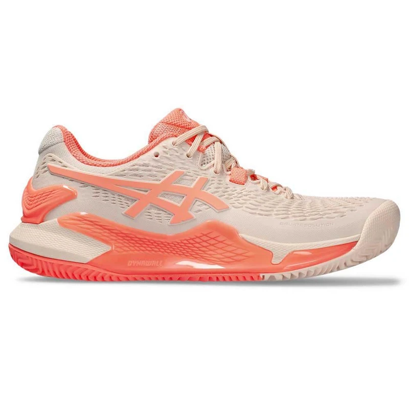 ASICS 1042A224-700 Gel-Resolution 9 Clay Women Pearl Pink/Sun Coral UK 4