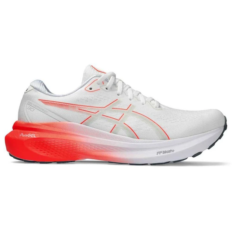 ASICS 1011B548-102 Gel-Kayano 30 Men White/Sunrise RED UK 7.5 - Image 1
