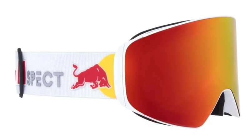 Red Bull Spect Eyewear Snow Goggle JAM-04, white/brown with red mirror