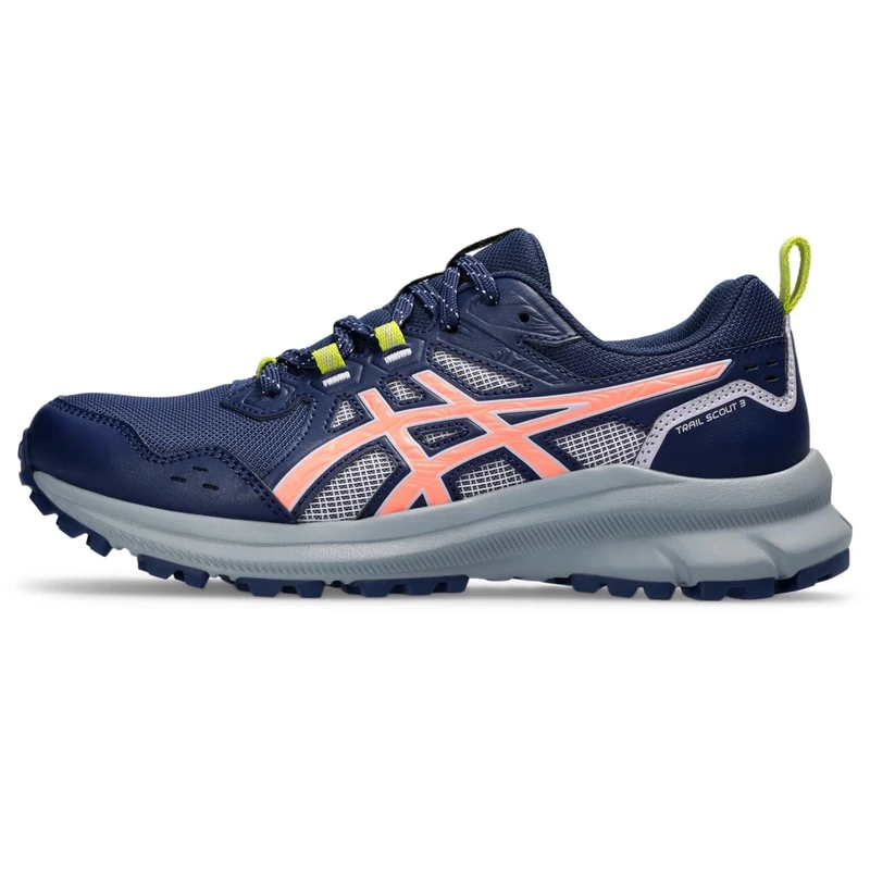 ASICS 1012B516-401 Trail Scout 3 Women Blue Expanse/Sun Coral UK 8