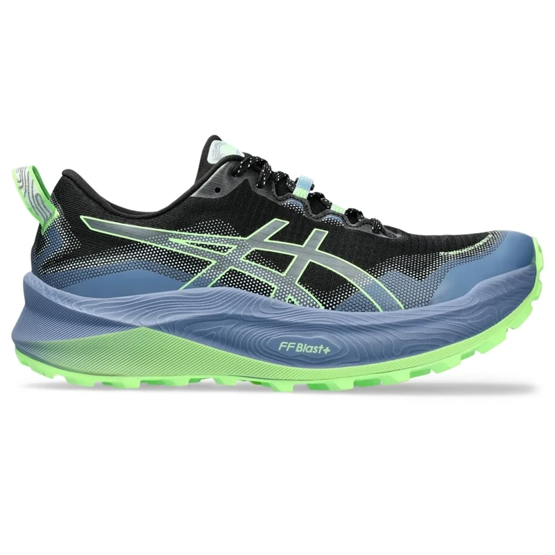 ASICS Men's Trabuco Max 3 Sneaker, Black/Illuminate Green, 6 UK