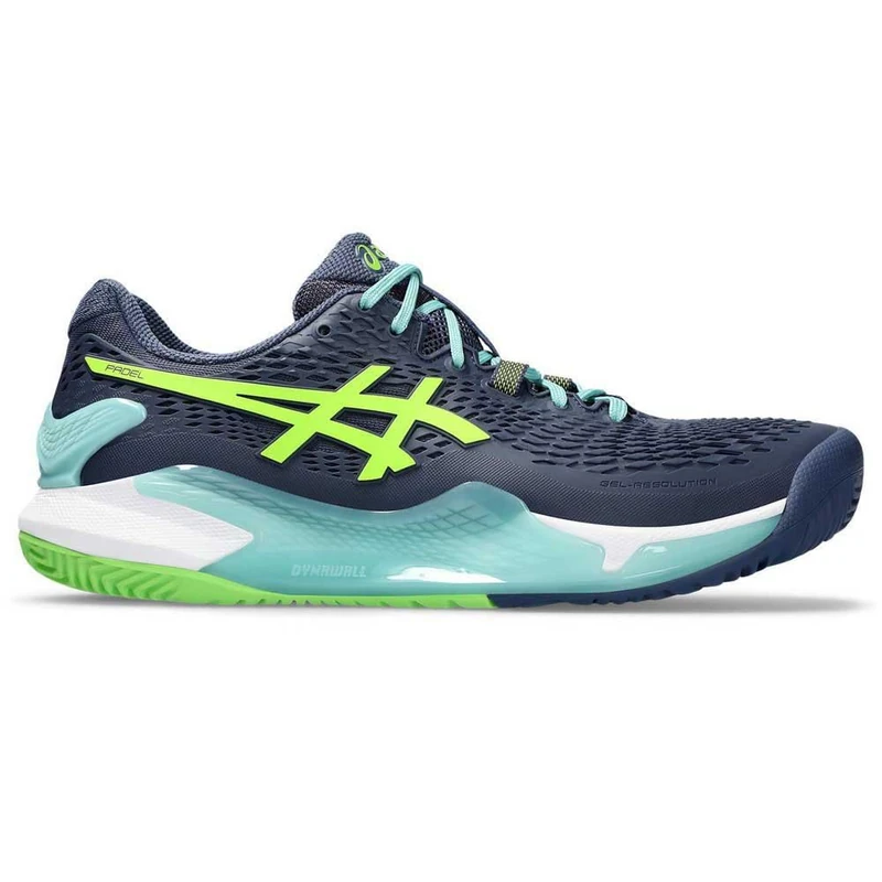 ASICS 1041A334-402 Gel-Resolution 9 Padel Men Thunder Blue/Electric Lime UK 5.5