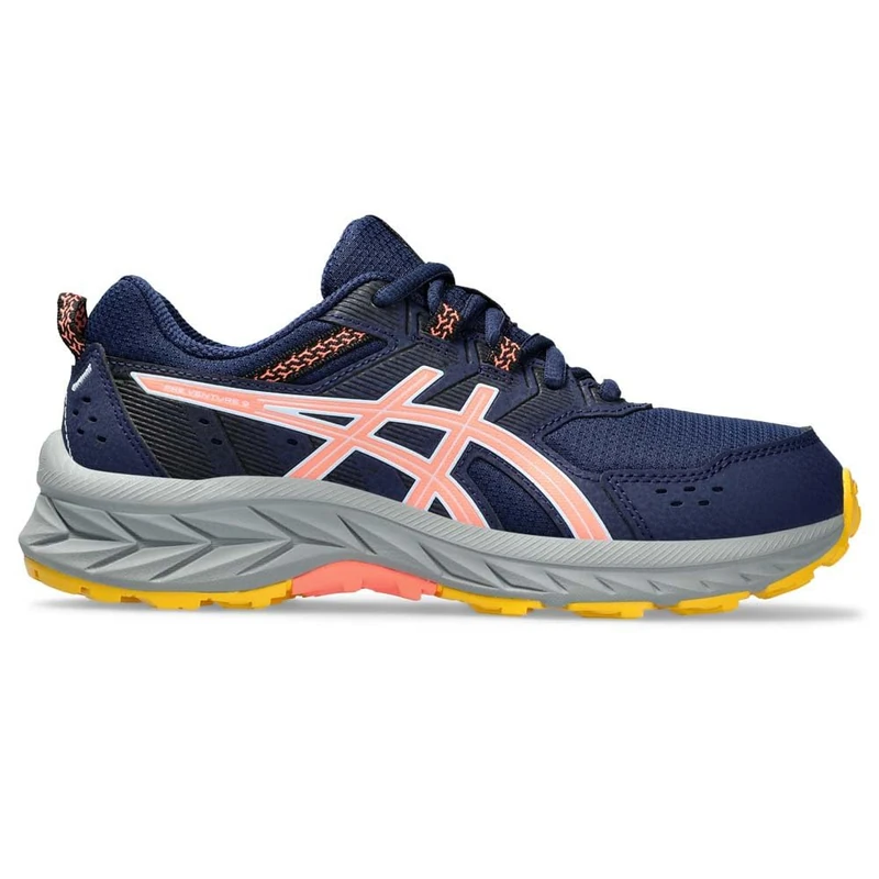 ASICS Boys Pre Venture 9 Gs Sneaker, Blue Expanse Sun Coral, 1 UK