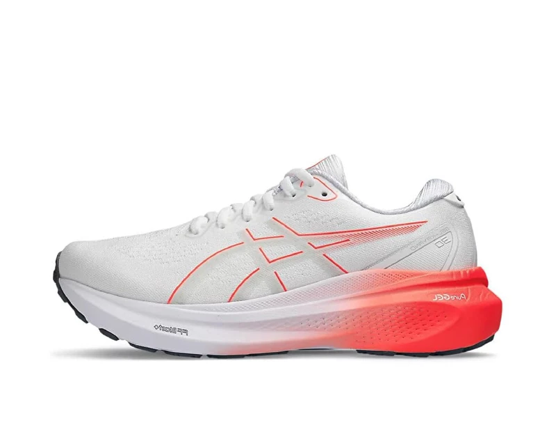ASICS 1012B357-101 Gel-Kayano 30 Women White/Sunrise RED UK 3.5