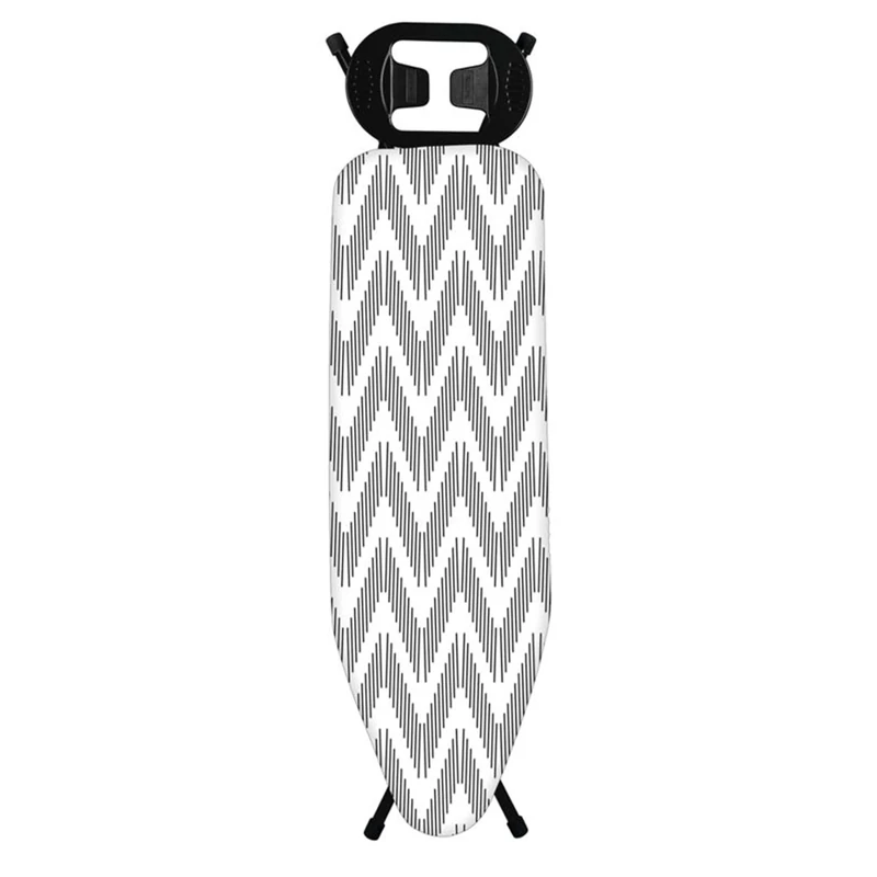 Beldray LA031213BLKFEU7 Ironing Board – Folding Collapsible Ironing Table, Adjustable Iron Rest, 7 Height Options, Thick Underlay, Lightweight, Machine Washable Monochrome Black Cover, 115 x 36 cm