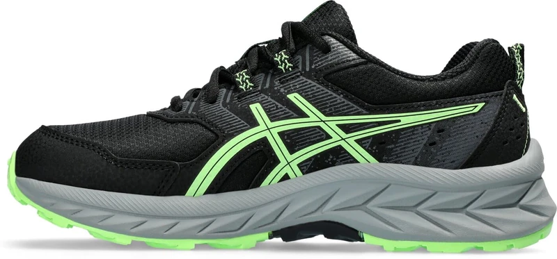 ASICS 1014A276-004 PRE Venture 9 GS Men Black/Illuminate Green UK 3.5