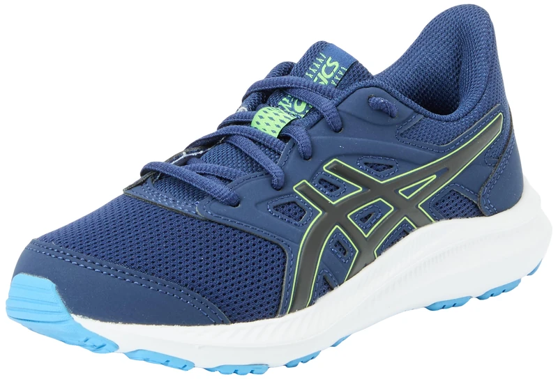 ASICS Boys Jolt 4 Gs Sneaker, Blue Black, 5 UK
