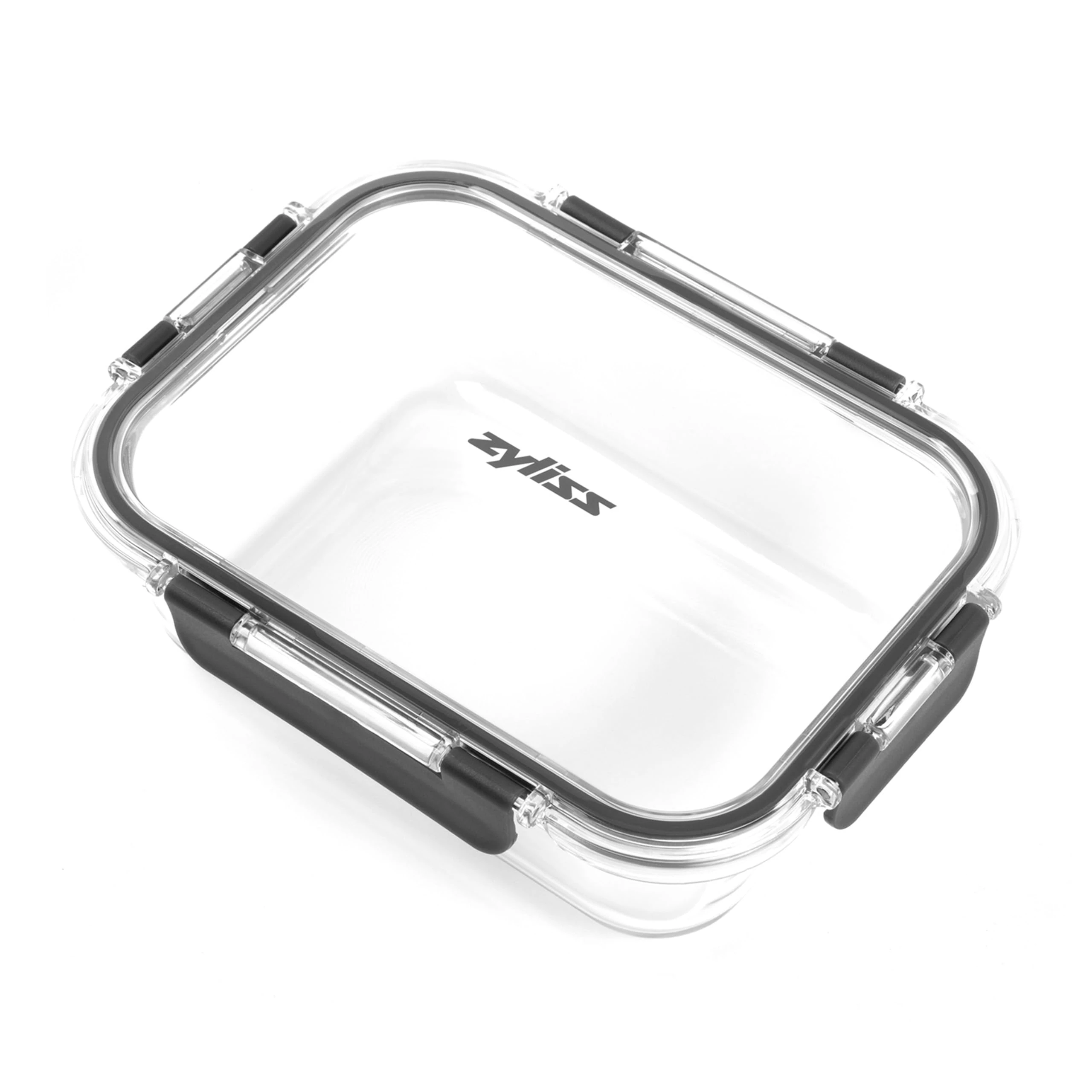 Zyliss 1L Glass Container, Shatterproof Glass, Airtight Food Storage Box with Sealable Lid, Microwave Safe, BPA Free, Freezer Safe, Fridge Storage, Food Container, 21cm x 16cm x 7cm