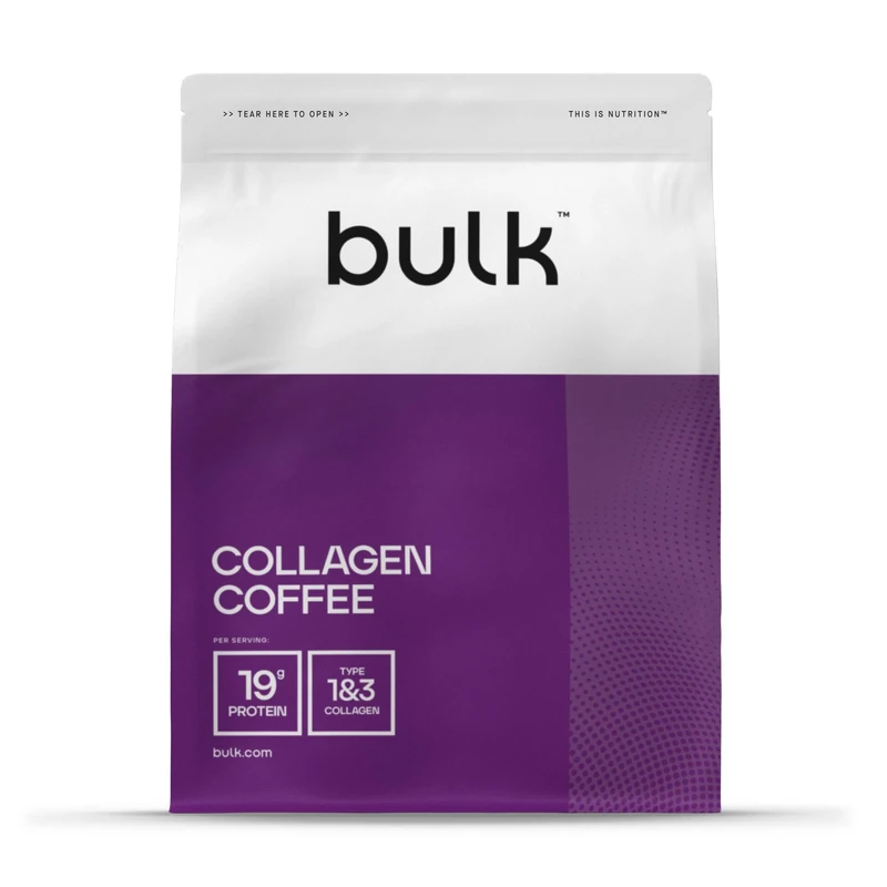 Bulk Collagen Coffee, High Protein Caramel Latte Coffee with Single-Origin Arabica, 500g, 20 Servings, 19g Protein and 150 mg Caffeine per Serving, Hydrolysed Collagen Peptides,Instant and Easy to Mix