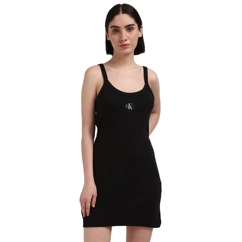 Calvin Klein Jeans Women's Summer Tank Dress, Black (Ck Black), M