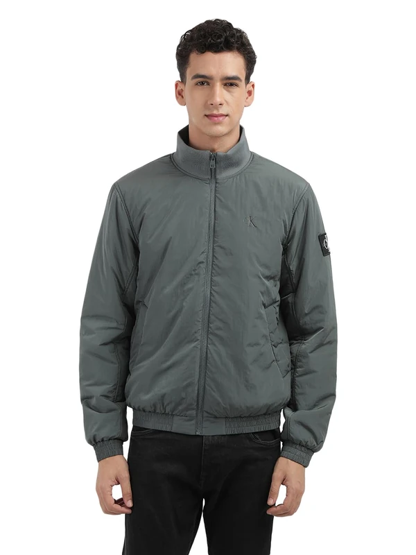 Calvin Klein Jeans Men's Warm Padded Harrington Jacket, Grey (Endless Grey), XXS