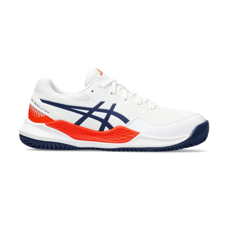 Asics 1044A068-103 Gel-Resolution 9 GS Clay Men White/Blue Expanse UK Child 13