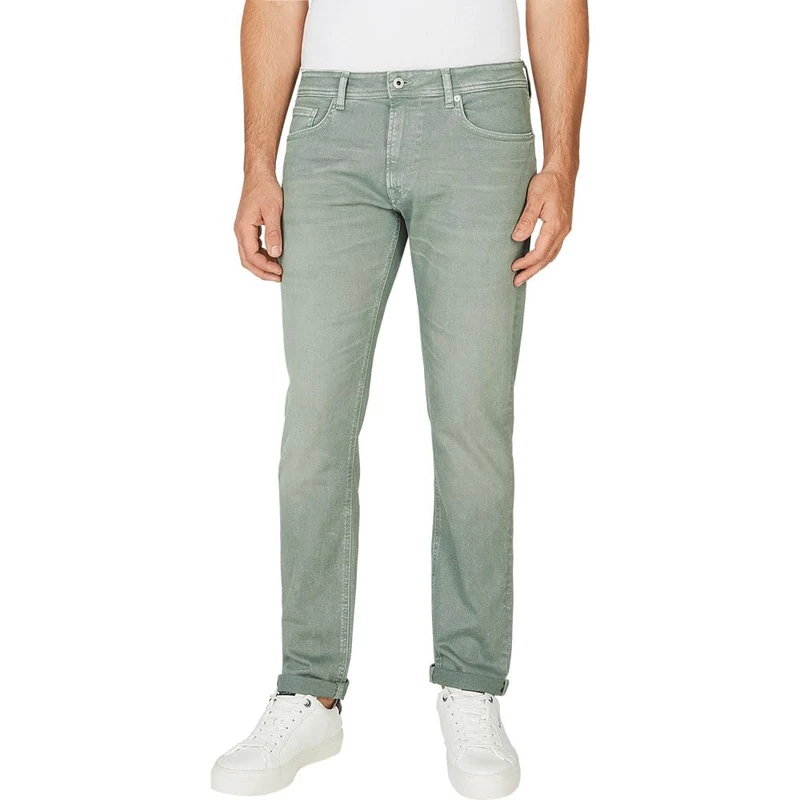 Pepe Jeans Men's Tapered Jeans PM207390, Green (Palm Green), 38W / 32L