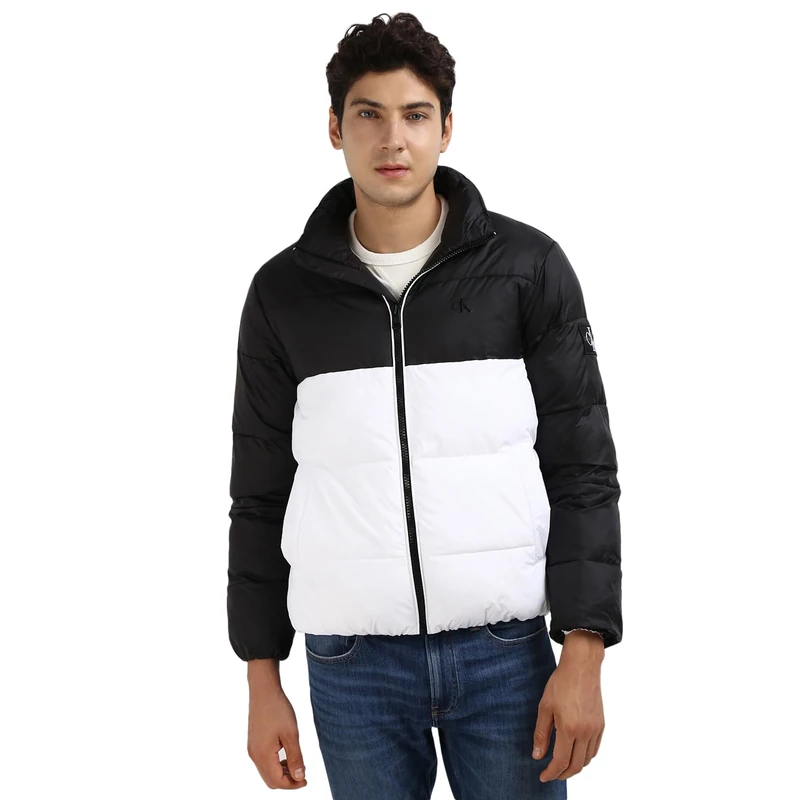 Calvin Klein Jeans Men's Transitional Puffer Jacket, Black (Ck Black), XXL