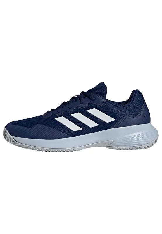 adidas Men's Gamecourt 2.0 Tennis Shoes, Dark Blue/Cloud White/Halo Blue, 4 UK