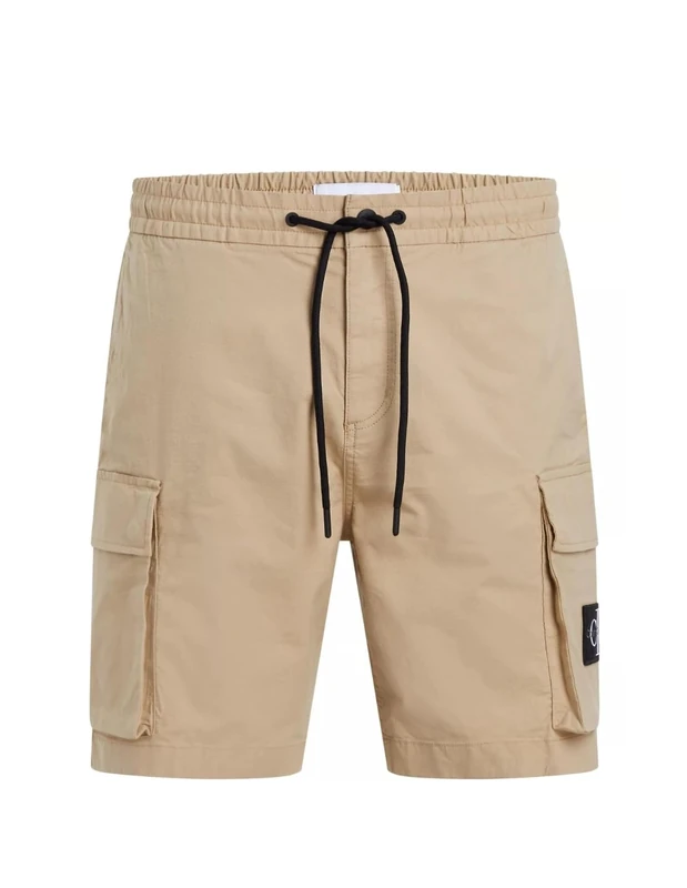 Calvin Klein Jeans Men's Regular Fit Cargo Shorts, Beige (Travertine), 28W