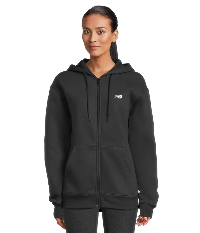 New Balance Men's Sport Essentials Logo Fleece Full Zip Jacket, Black, S