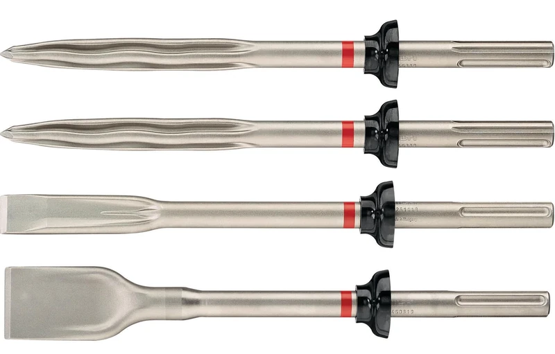 Hilti TE-YX SM/FM/SC 36 Chisel Set, Pack of 4 (2 Pointed, 1 Narrow-Flat, 1 Scaling) SDS-max (TE-Y) Self-Sharpening Chisel bits for Demolition of Concrete and Masonry, Dimensions: 360 mm Long (2241999) - Image 1