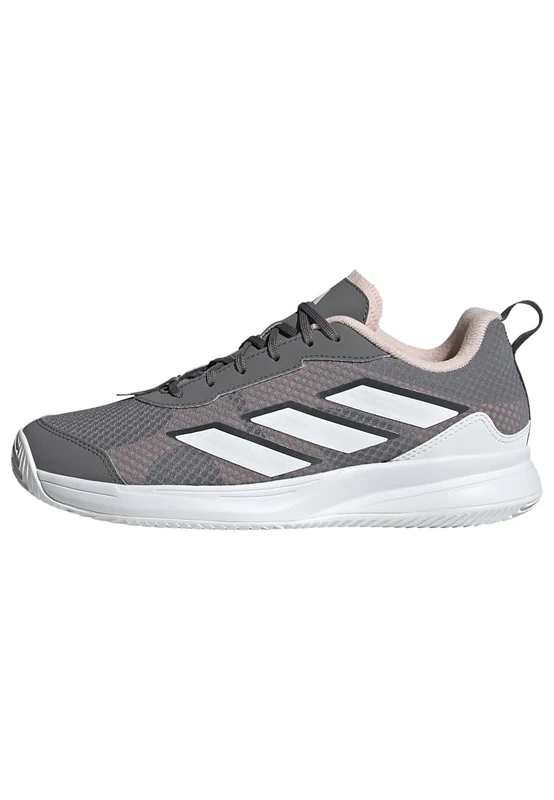 adidas Women's Avaflash Clay Tennis Shoes, Grey Four/Cloud White/Sandy Pink, 8 UK - Image 1