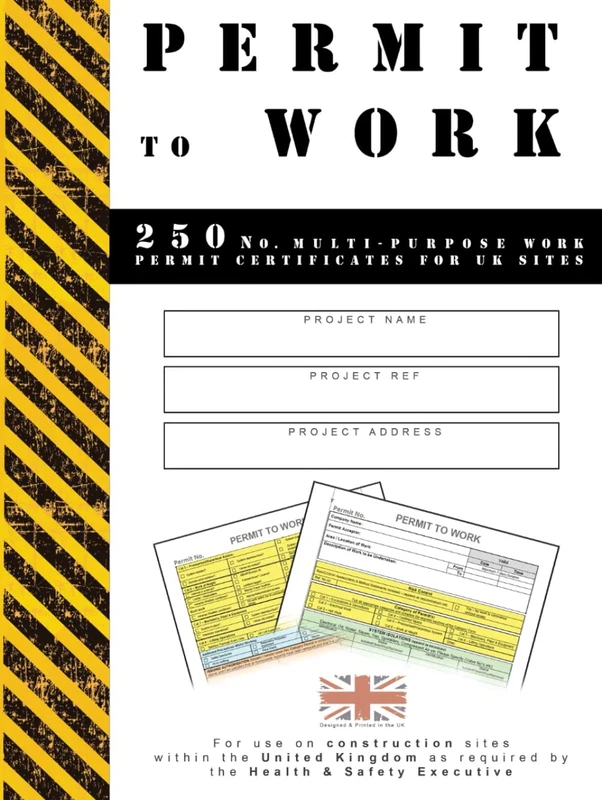 PERMIT to WORK: 250 no. multi-purpose work permit certificates for UK sites (ESSENTIAL SITE DOCS)