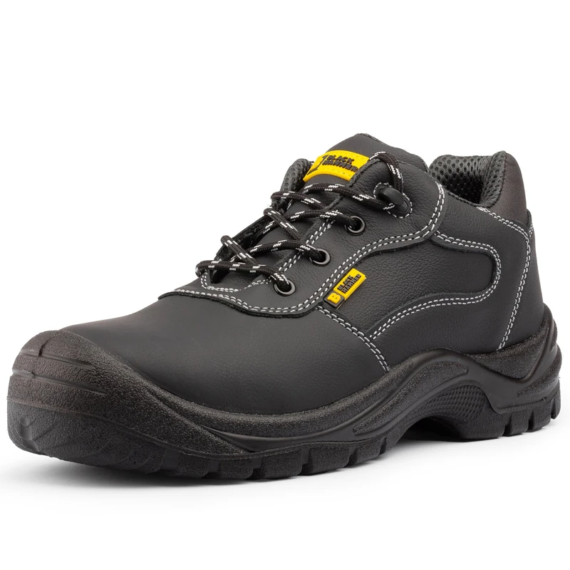 Black Hammer Men's Safety Trainers Steel Toe Cap and Midsole Protection Work Shoes for Professional Outdoor Jobs Warehouse & Utility Footwear Full-Grain Leather with Memory Foam Insoles Harry (13 UK) - Image 1