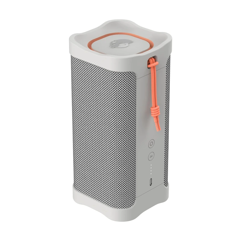Skullcandy Terrain XL Wireless Bluetooth Portable Speaker, IPX7 Waterproof, 18 Hour Battery, True Wireless Stereo with Built-In Carry Strap for Travel and Outdoor Use - Bone/Orange