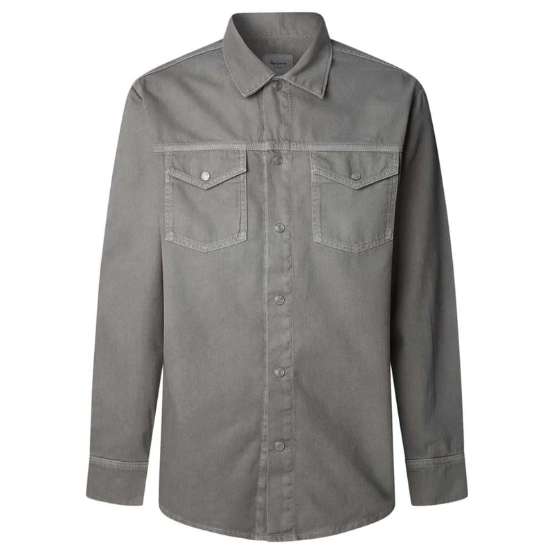 Pepe Jeans Men's Regular Shirt PM308584 Denim, Green (Palm Green), XS