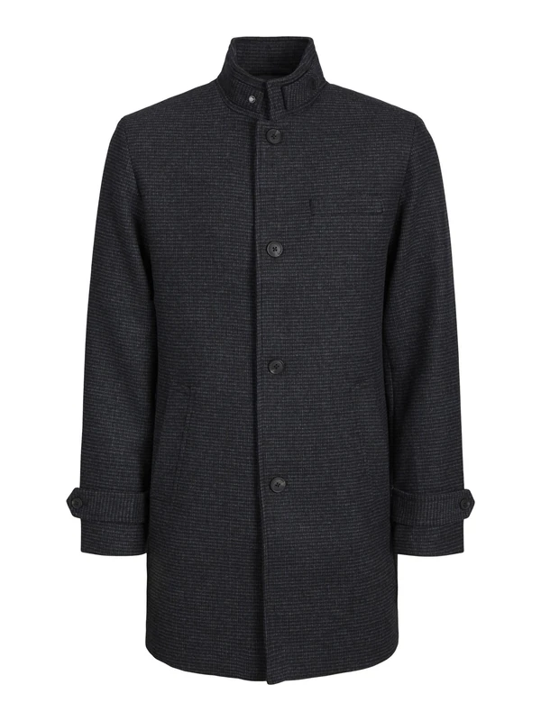 JACK & JONES Men's Jjemelton Wool Coat Sn Wool Coat, Dark grey blend, L