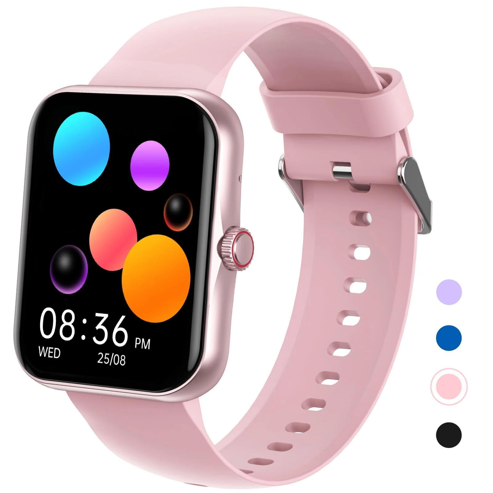 PTHTECHUS Kids Smart Watch with Bluetooth Call - Fitness Activity Tracker for Boys Girls, 100+ Sports Modes, Sleep Monitor, iOS Android Compatible - Birthday/Christmas for Ages 5-12 (Pink)