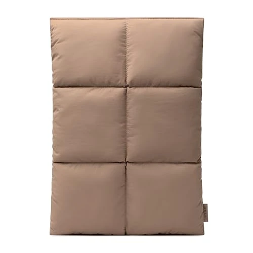 Comfyable Puffy Laptop Sleeve 13 Inch 14 Inch, Quilted Puffer Laptop Carrying Case for Women & Men, Pillow Case Compatible for MacBook Air M3 M2 M1, MacBook Pro 13-in 14-in M4 M3 M2, Brown