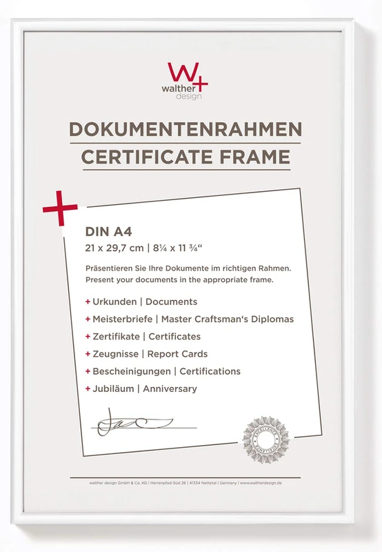 walther design White Picture Frame, 21 x 29.7 cm - Image 1