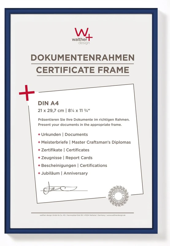 walther design Blue Photo Frame 21 x 29.7 cm