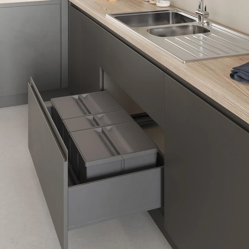 Menage Confort Bin with Lid for Drawer, Capacity 20/9 Litre