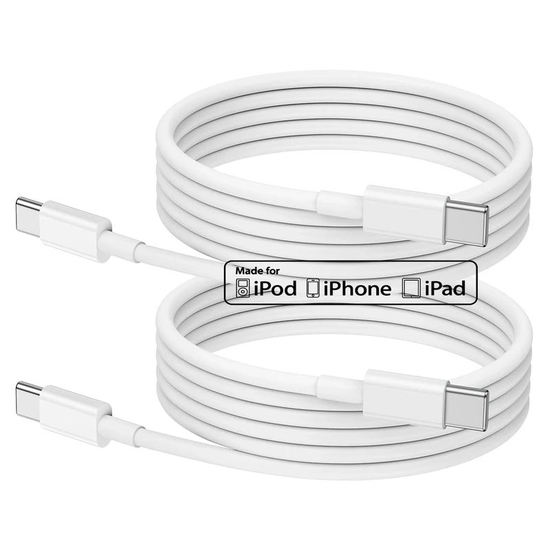 iPhone 15 Charger Cable, 2Pack 1M USB C to USB C Cable Super Fast Charging USB C Charger Cable for Apple iPhone 16/16 Plus/16 Pro/16 Pro Max/ 15/15 Plus/15 Pro/15 Pro Max,iPad Pro/iPad Air/MacBook