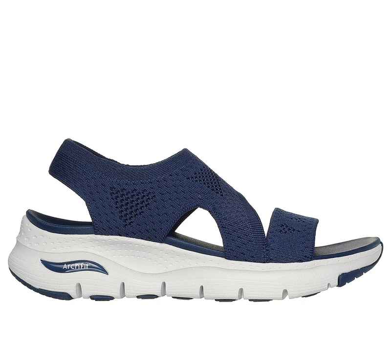 Skechers Women's Arch Fit Brightest Day Sandals, Navy Knit, 6 UK