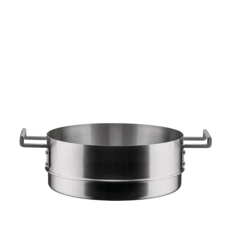 Alessi Convivio DC307 - Design Steamer Basket in 18/10 Stainless Steel, Handles in Steel with PVD Coating, Mat